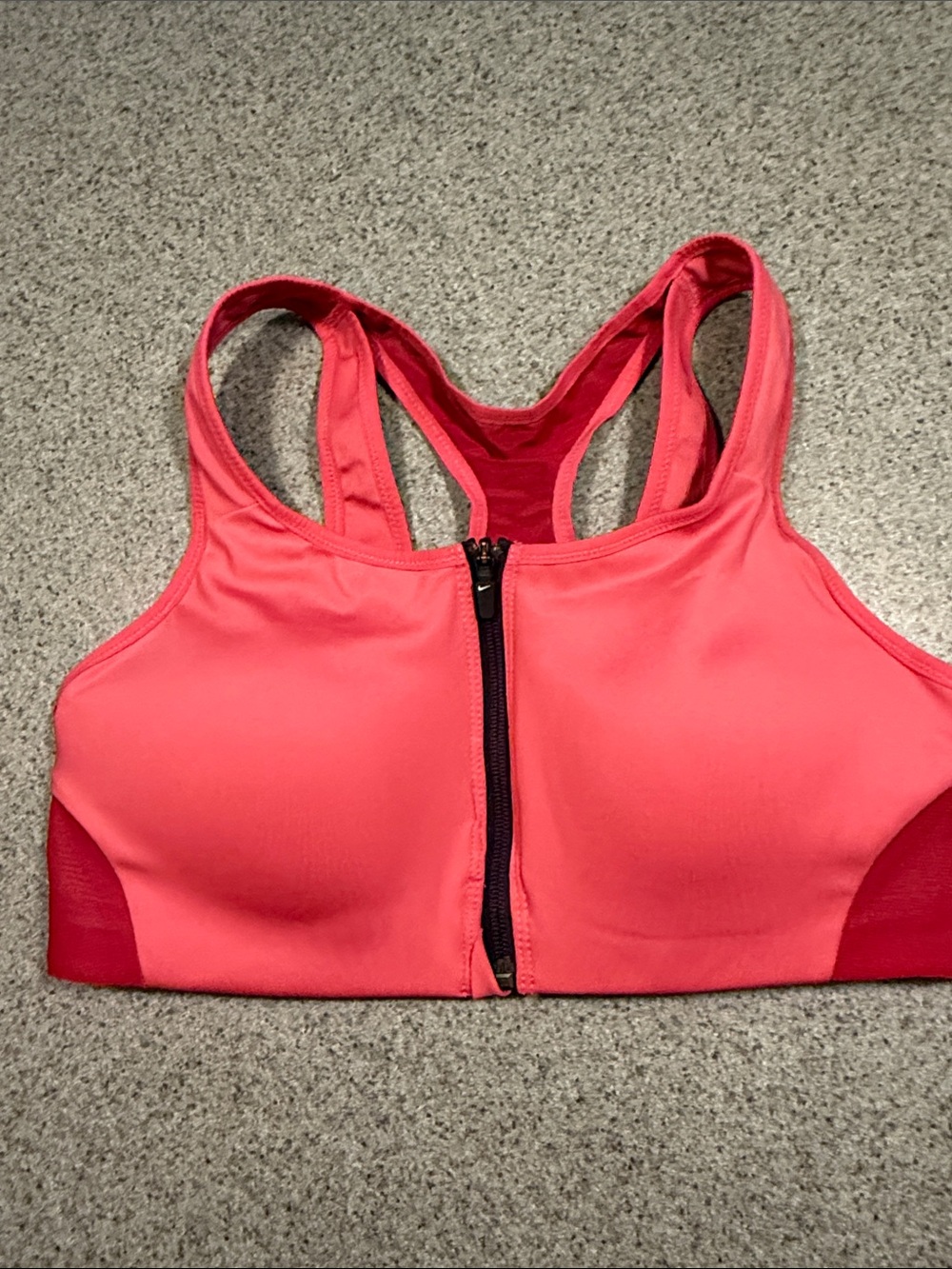 Nike Women's Coral & Deep Pink Racerback Support Sports Bra - Picture 2 of 7